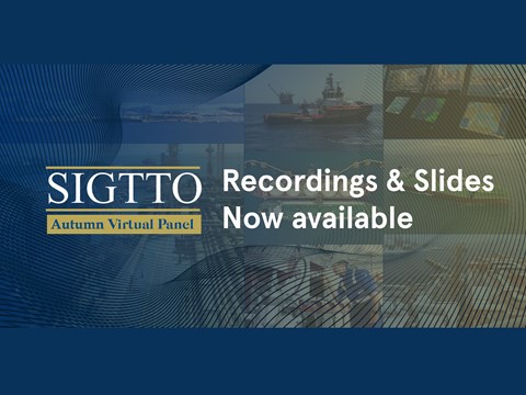 SIGTTO Autumn Virtual Panel: Recordings & slides now available