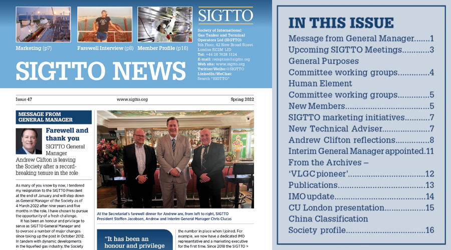 SIGTTO Spring 2022 Newsletter