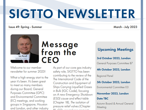 SIGTTO Spring - Summer Newsletter 2023